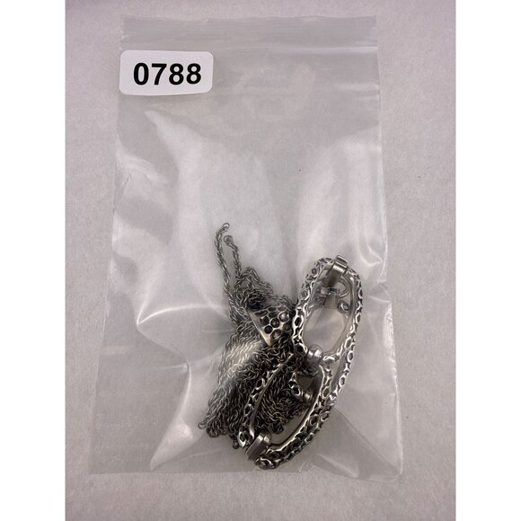 Kendra Scott Womens Silver Tone Metal Open Link Chain Tassel Bracelet - Picture 8 of 8